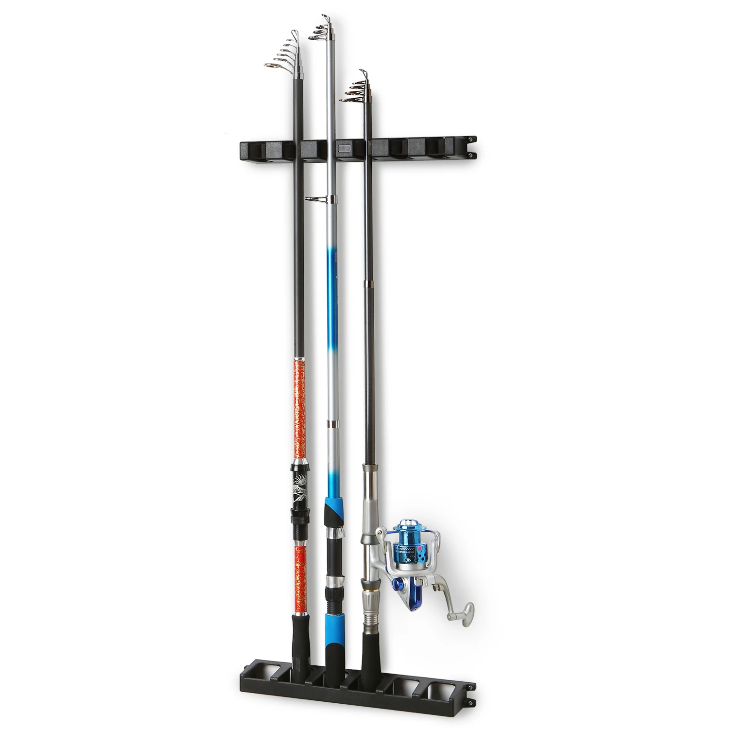 

LIXADA Fishing Rod Rack Wall Mounted Fishing Pole Storage Rack Stand Holder Organizer Garage for 6 Thin Fishing Rods