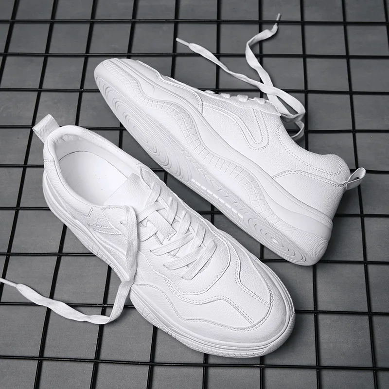 

Small White Shoes Men's Autumn & Winter Trendy Shoes New Style White Shoes Men's Korean-style Versatile Men Casual White Shoes F