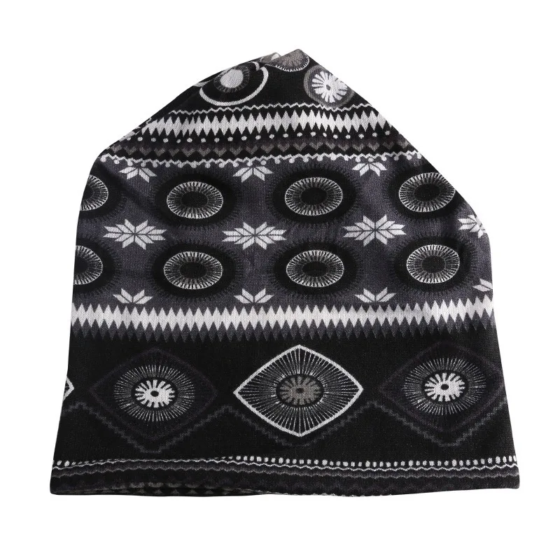 WZCX геометрический принт Skullies Beanies Универсальный шарф Эластичность Регулируемая модная новая зимняя Лыжная Шапочка