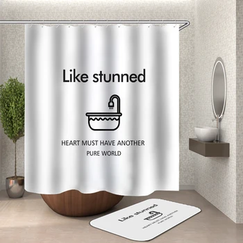 

Funny Shower Curtain with hooks Bathroom curtain shower curtains bath curtain hooks waterproof bath curtain Or Mat