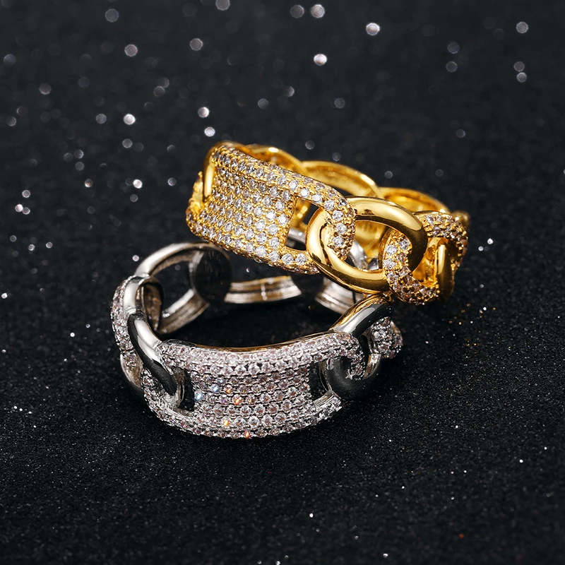Diamond Cuban Link Ring - Zoe Lev Jewelry