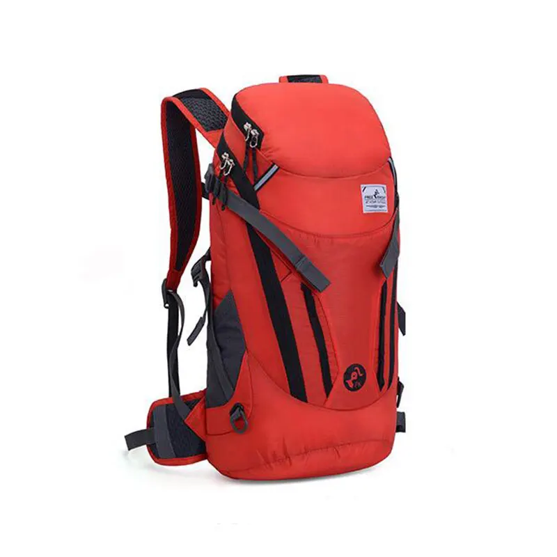 Складной рюкзак для альпинизма, водонепроницаемый нейлоновый рюкзак для верховой езды, 35Л, складной рюкзак для хранения, для путешествий, кемпинга, спорта, для улицы, рюкзак для мужчин и женщин - Цвет: Красный цвет