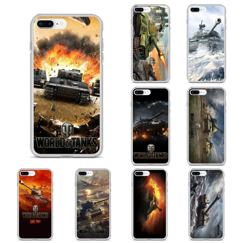 Мягкий прозрачный чехол с изображением игры World Of Tanks для Samsung Galaxy A3 A5 2016 A7 2017 J3 J5 J7