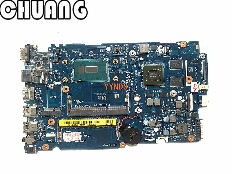 Материнская плата для ноутбука DELL Latitude L3550 i7-5500U материнская CN-0YG5J7 0YG5J7 LA-B072P SR23W