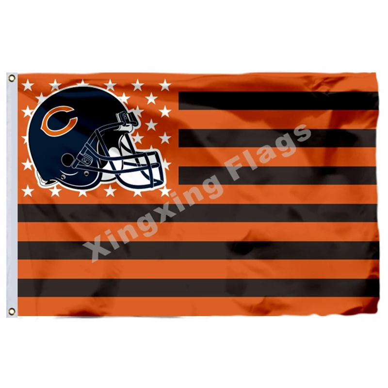 Chicago Bears касательно видоизмененного Флаг США 3ft X 5ft полиэстер баннер летающие Размеры № 4 90X150 см Изготовленный На Заказ Флаг