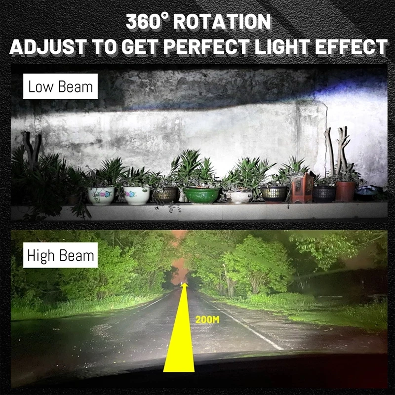 LED H7 9012 HIR2 H1 H11 H8 9005 9006 HB3 HB4 Headlight 30000LM 4300K 6000K 360 Degree CSP Chip High Low Beam Canbus No Error