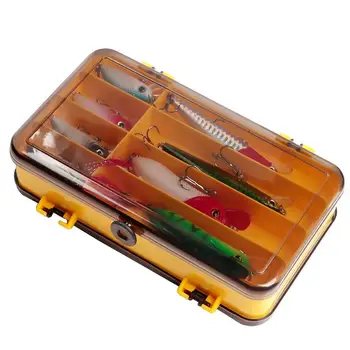 

Portable Double Side Fishing Lure Box Artificial Bait Hook Case Organizer Lure Fishing Tackle Tool Equipment Accessories