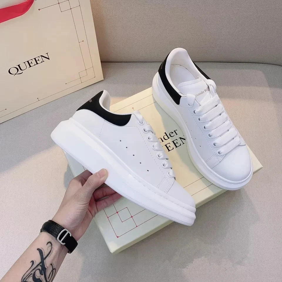 2021 plataformas zapatos mujeres zapatos grueso zapatillas mujer Zapatillas de deporte de moda nueva de tobillo blanco zapatos par Zapatos 34-44 plataformas