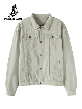 

Pioneer Camp 2019 New Demin Jacket For Men Jeans 100% Cotton Solid Autumn Fashion Coat For Male AJK901751