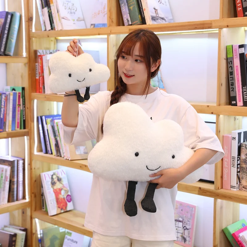 Giant New Style Kawaii Cloud Pillow Soft stuffed Cushion Lovey Smile Cloud Plush Toy For Child Baby Kid Girl lovely Gift 6