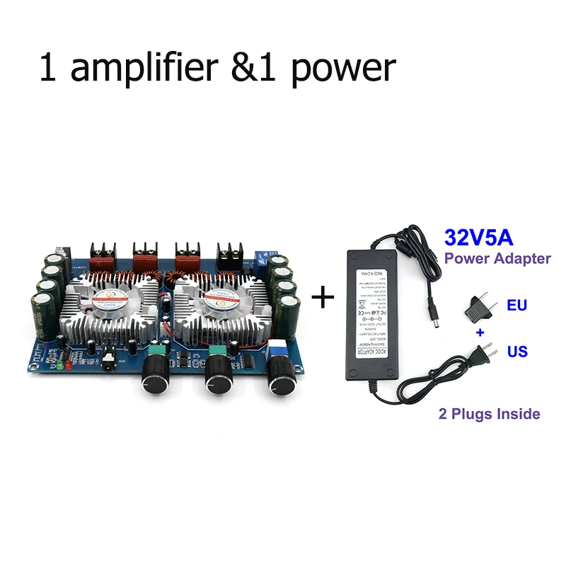 small amplifier TDA7498E 2*160W+220W Bluetooth 5.0 Power Subwoofer Amplifier Board 2.1 Channel Class D Home Theater Audio Stereo Equalizer Amp summing amplifier Audio Amplifier Boards