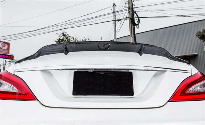 W218 CLS углеродного волокна задний багажник спойлер крыло для Mercedes Benz W218 2012- Стиль renntech