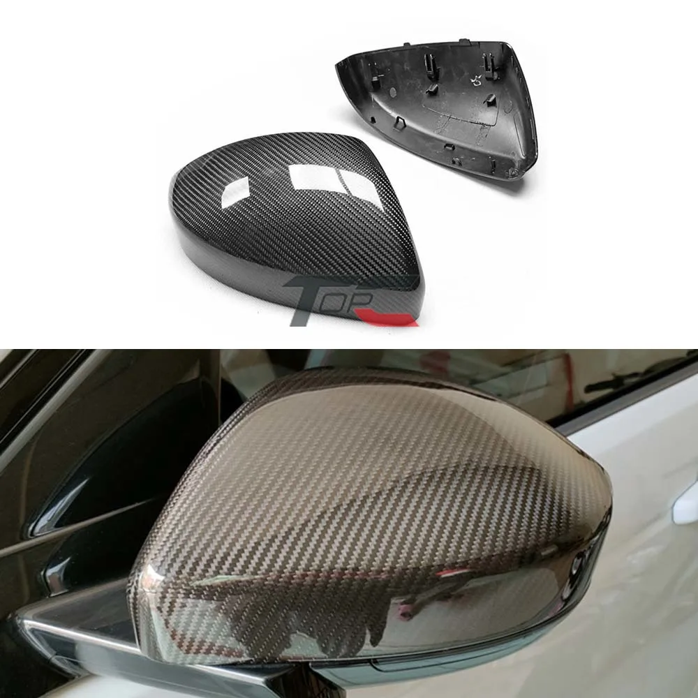 TOPC2PcsCarRealCarbonFiberRearviewRearViewMirrorCoverFor