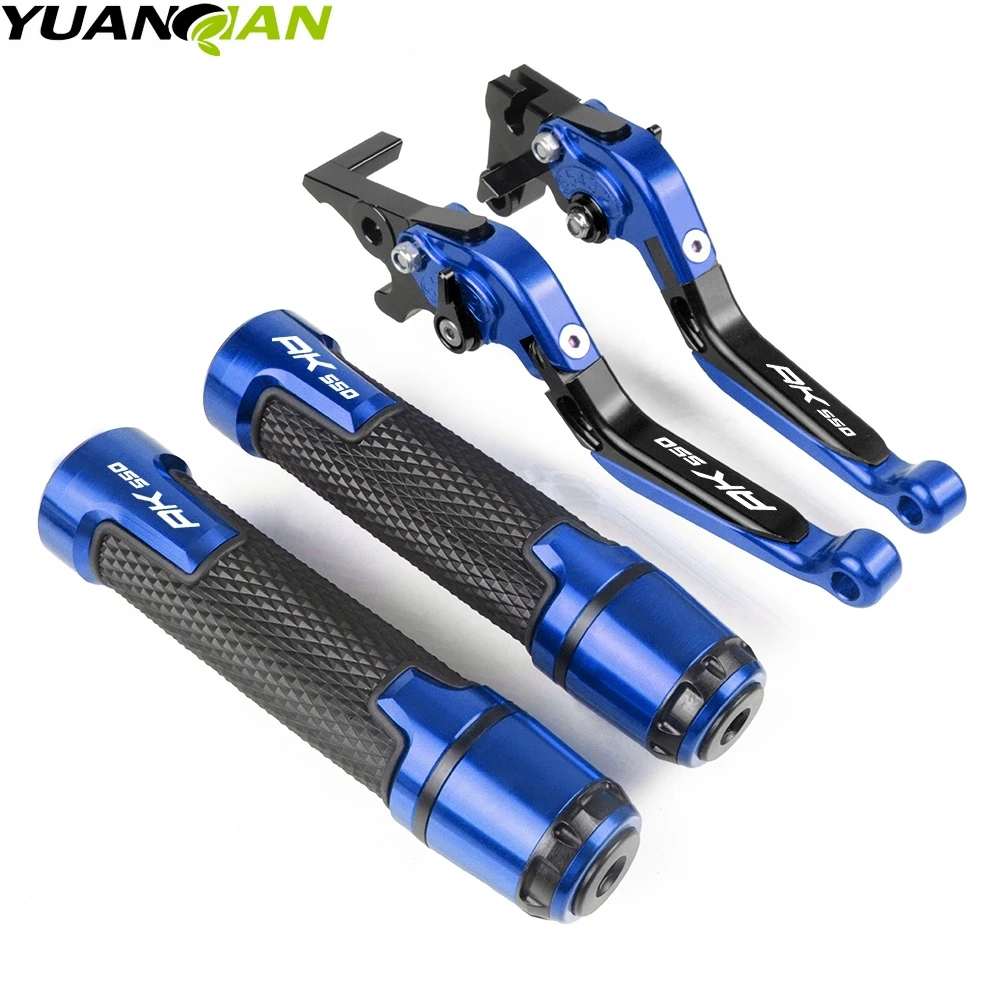 

Motorcycle Accessories For AK550 Extendable Brake Clutch Levers and Handlebar Hand Grips ends For KYMCO AK550 AK 550 2017 2018