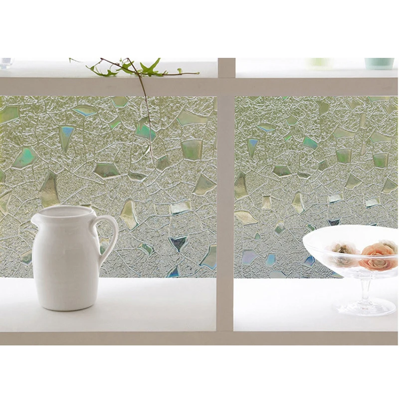 Glue-Free Privacy Frosted Opaque Window Sticker Glass Bathroom Home Decor UK