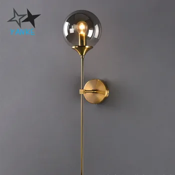 

Golden Modern Glass Light Luxury Wall Lamp Bedroom Room Decoration Wall Lamp Nordic Minimalist