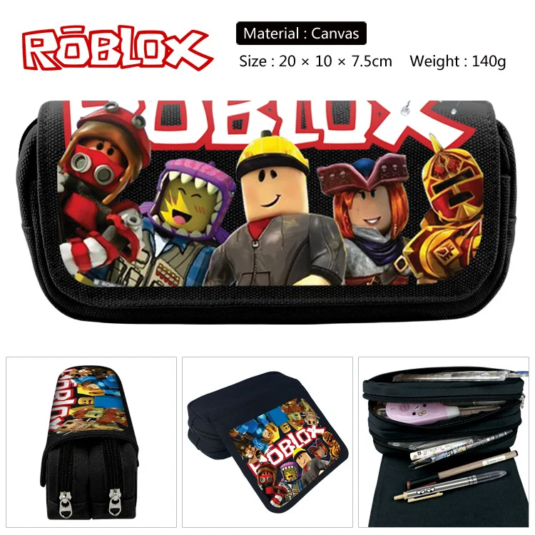 

Original Roblox Peripheral Pencil Case Animation Cartoon Game Pencil Case Bag Canvas Student Large-capacity Storage Supplies