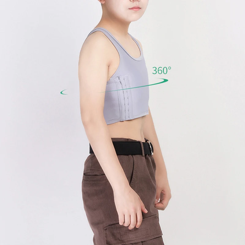 Tomboy Chest Binder Shaper, майка для груди, однотонная черная, белая, двухслойная, с подкладкой, с пряжкой, короткая, Les lesbies футболка с корсетом, топы