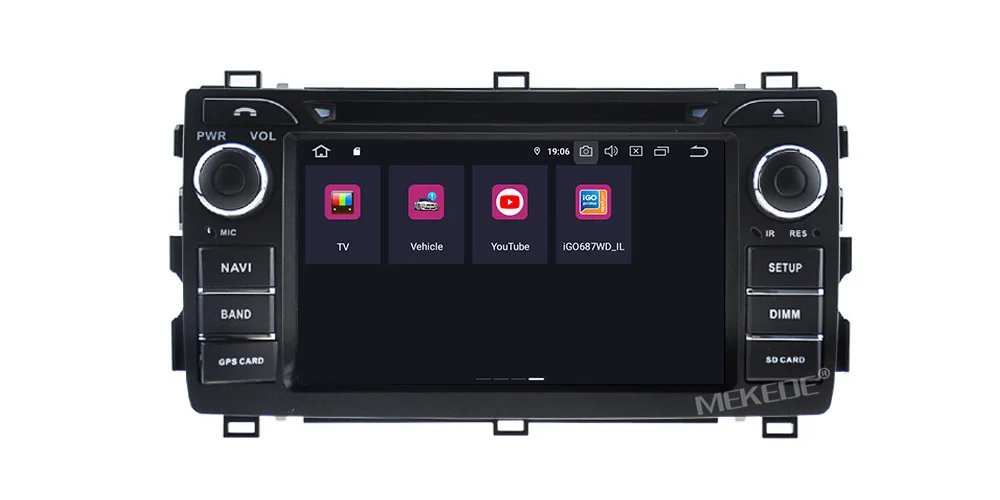 MEKEDE 2 DIN Android 9,0 автомобильный dvd-плеер для Toyota Auris 2013 Восьмиядерный 4G+ 64G Автомобильный Радио Мультимедиа gps стерео аудио