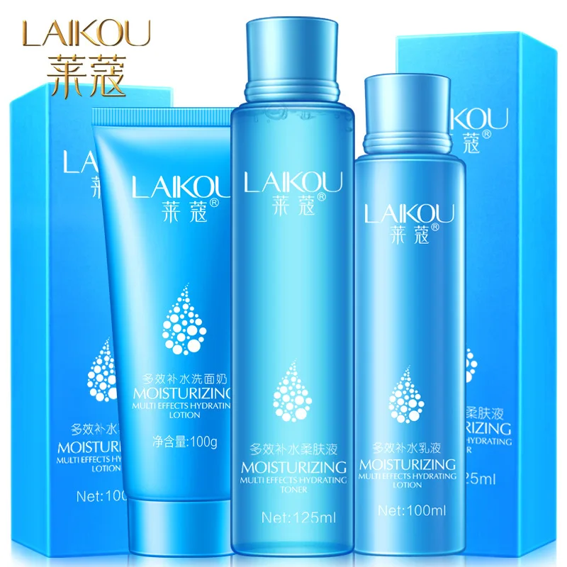 LAIKOU 3 шт. увлажнение ежедневный уход за кожей лица набор увлажняющий очищающий