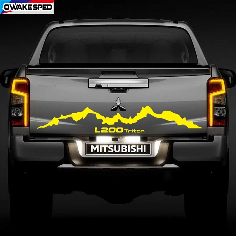 Pickup Trunk Vinyl Decals For Mitsubishi L200 Triton Sport Stripes OFF