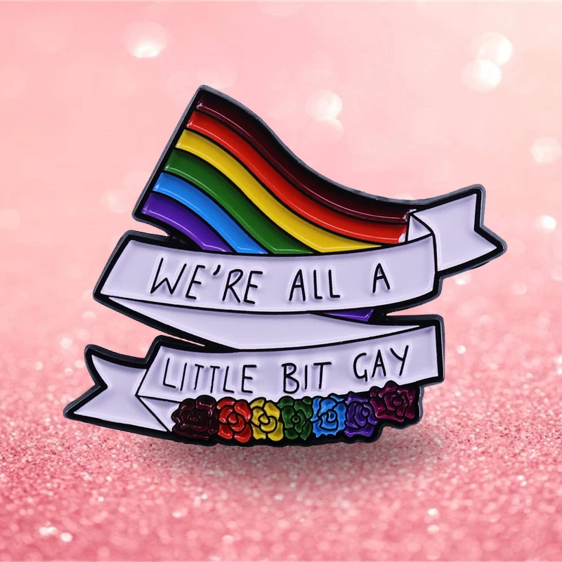Enamel Rainbow Pride LGBT Brooch Pin Brand New FREE P&P