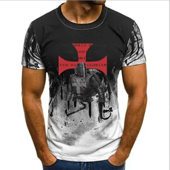 

Camouflage Short Sleeve tshirt Templar T Shirt Knights New Knight Teutonic Crusader Cotton Tshirt 2019 free shipping