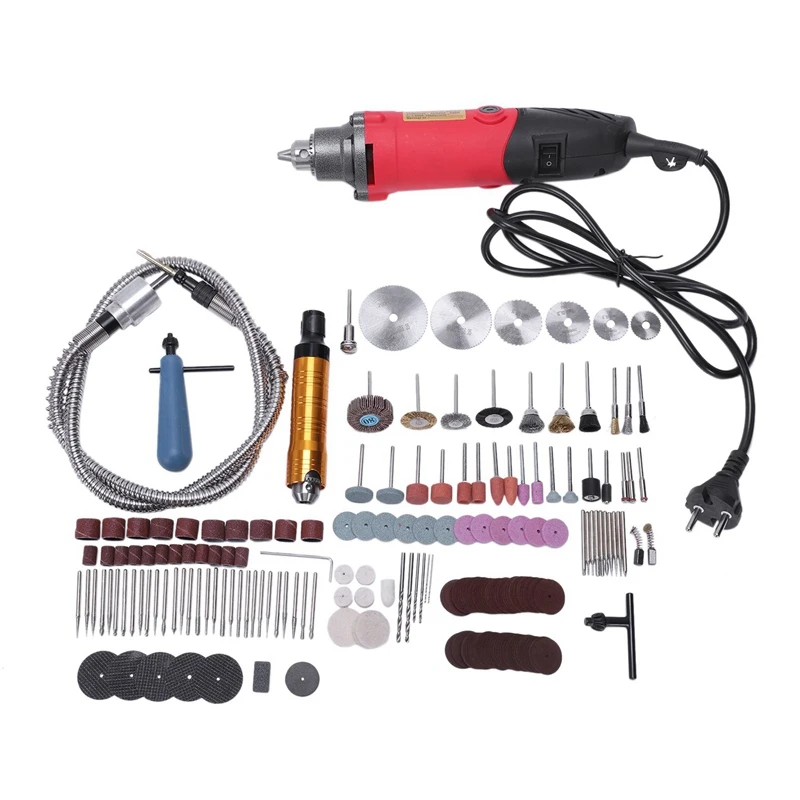 

Eu Plug,Electric Drill Style Electric Drill Machine Power Tool 6Mm Mutifuction Chuck Chisel