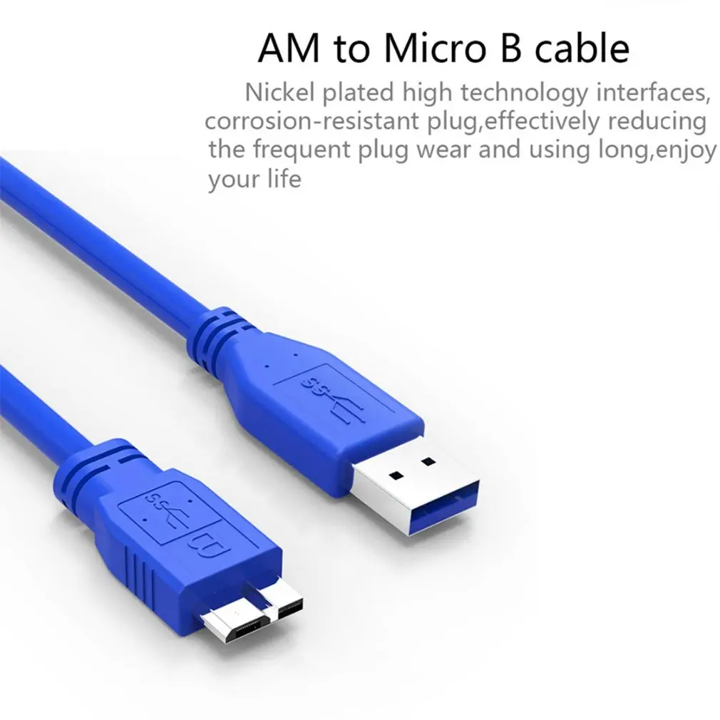 USB 3,0 A к Micro B кабель для WD Sea gate samsung внешний жесткий диск кабель имеет микро USB кабель в синем цвете 1 метр
