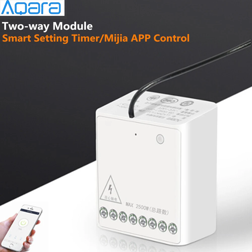 Aqara двухполосный модуль умный таймер настройки приложение управление Zigbee