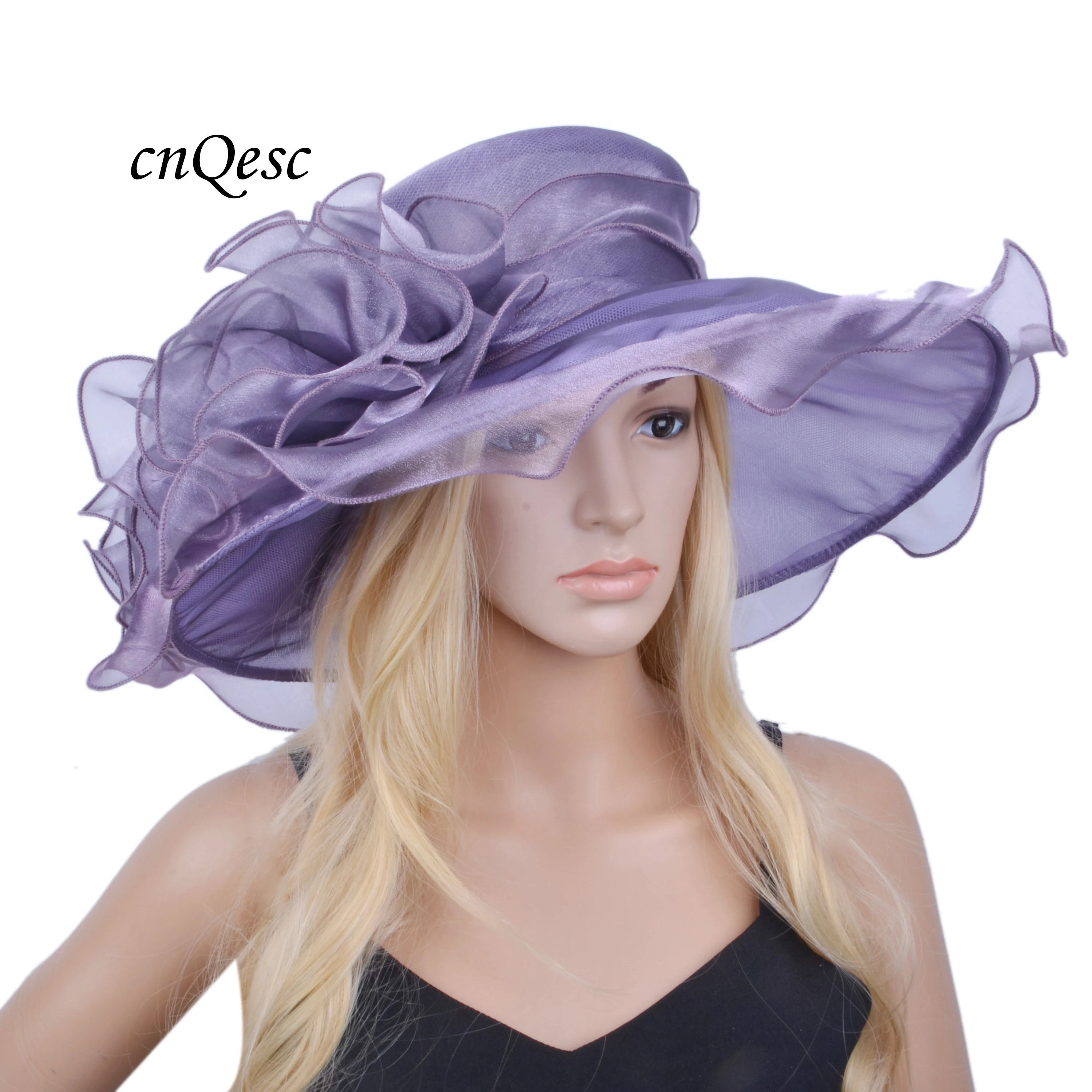 lavender purple plum Kentucky derby hat 