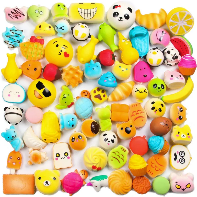 10 шт./компл. Kawaii мягкие мягкая еда медленно поднимающийся хлеб торт пончики животных игрушки для Для детей милый, игрушка для снятия стресса, забавная игрушка в подарок