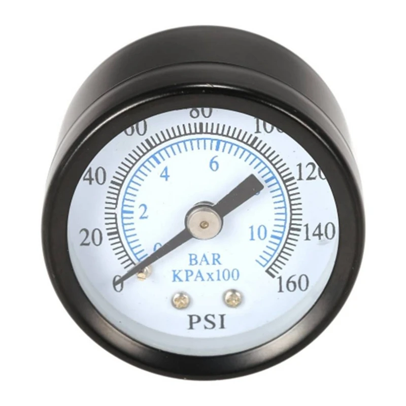 Горячая Манометр Инструменты Портативный 0-160Psi 0-10Bar Манометр воздушный компрессор гидравлический вакуумный калибровочный манометр
