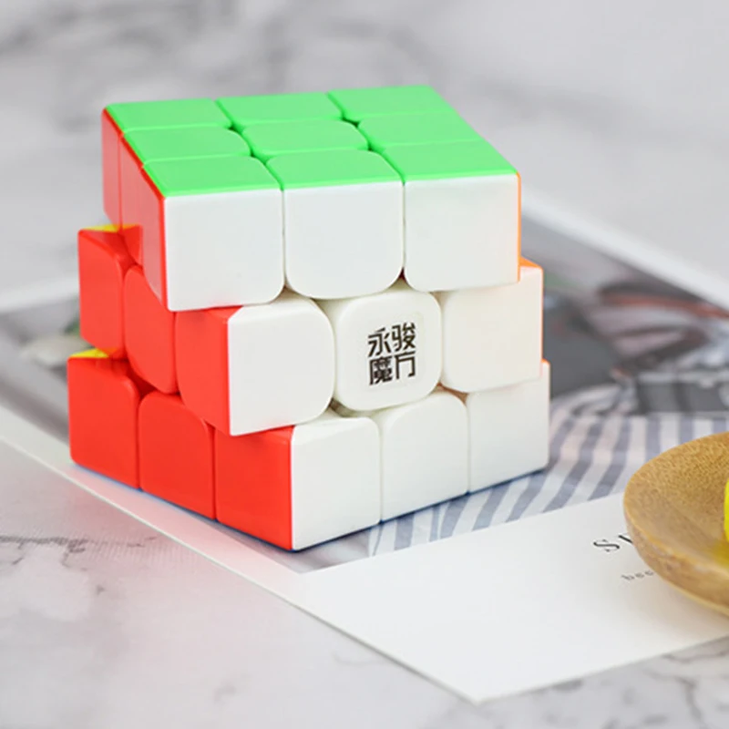YJ YuLong 2 м Скорость 3x3x3 Магнитный магический куб без наклеек черный игрушка-головоломка для тренировка мозга, cubo magico, YJ8337