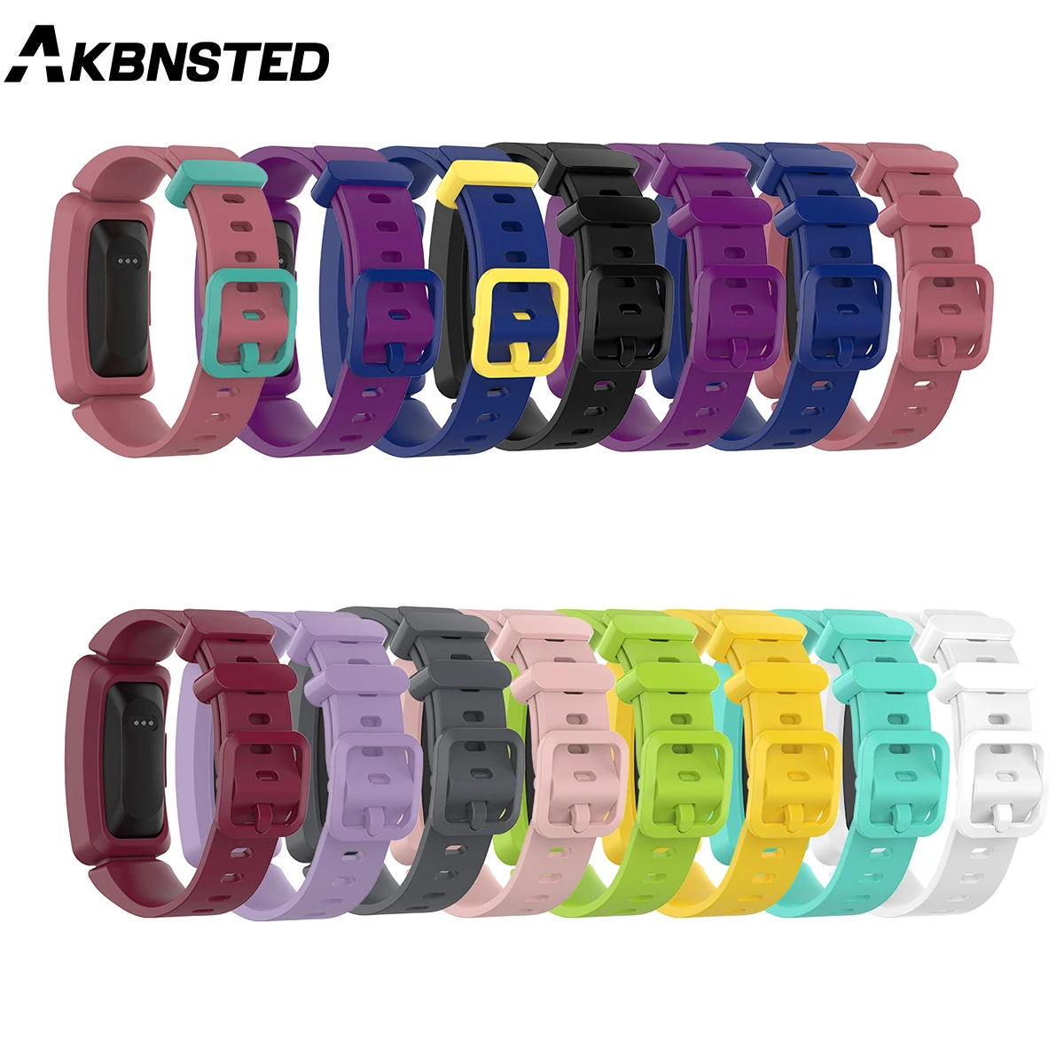  AKBNSTED For Fitbit ACE 2 Smart Watch Colorful Silicone Watch Strap For Fitbit Inspire/Inspire HR W - 4000102887507