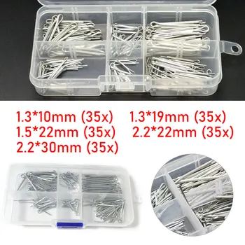 

Stainless Steel Split Pin A Box Of 175pcs Galvanized Elastic Split Pin Fasteners for Machinery Industry