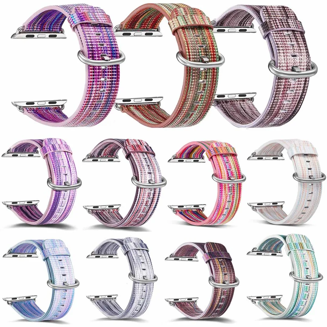 

Smart Watch Bracelet Leather Band Colorful Replacement Strap For Apple Watch Series Genuine Leather Wristband Unisex