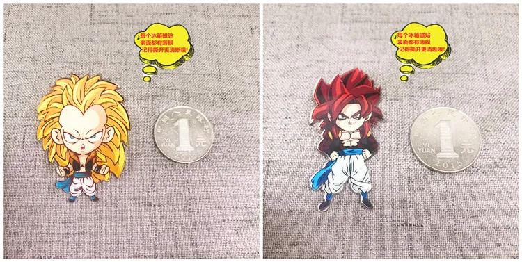 Милый мультфильм DRAGON BALL магниты на холодильник высококачественная акриловая краска магниты на холодильник Супер Saiyan магниты на холодильник
