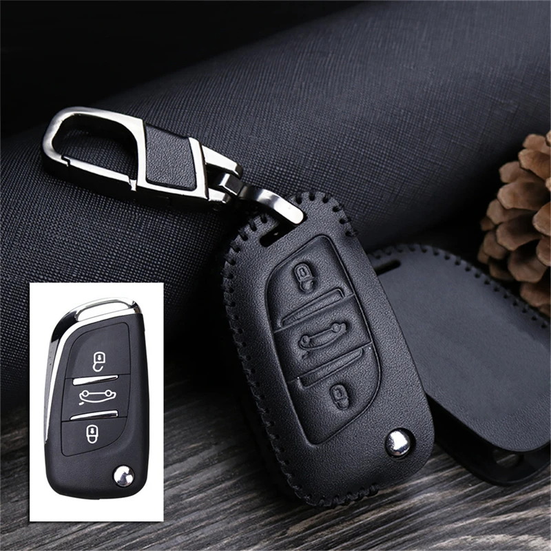 Black Автомобильный брелок для ключей, защитный брелок для peugeot 307 206 207 407 308 301 3008 406 408 607 208 508 - Цвет: Black