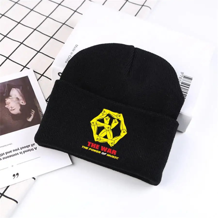 EXO Members, модная шерстяная шапочка, не портит мой темп, война, Теплая Лыжная Шапка, зимняя шапка Kpop Baekhyun Kai