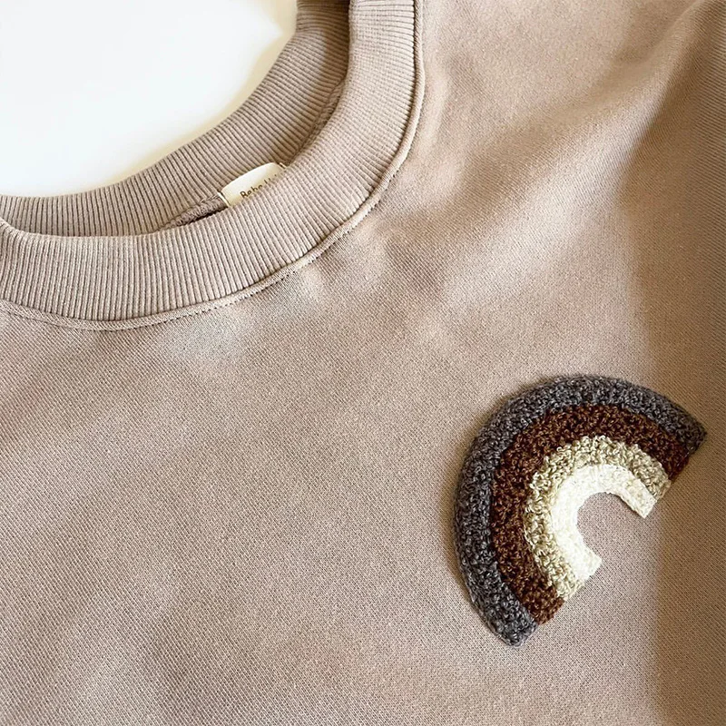 Rainbow Hoodies Mother And Daughter Casual Sweatshirts