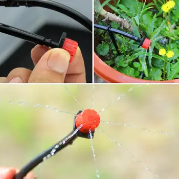 

100pcs New Adjustable Water Tube Drip Irrigation Sprinklers Emitter Drippers