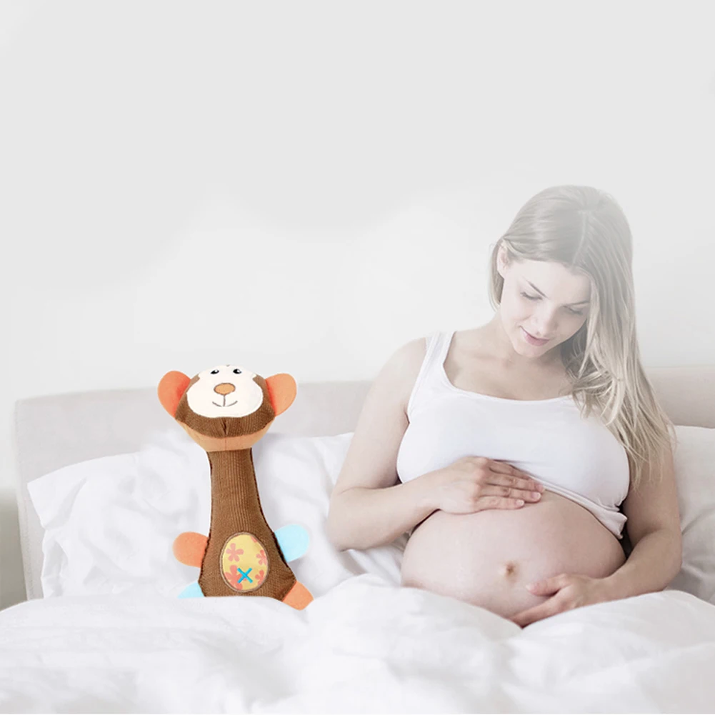 Imcute, детские мягкие игрушки, погремушка, милое животное, жираф, Лев, обезьяна, медведь, щенок, развитие колокольчиков, игрушка, колокольчики