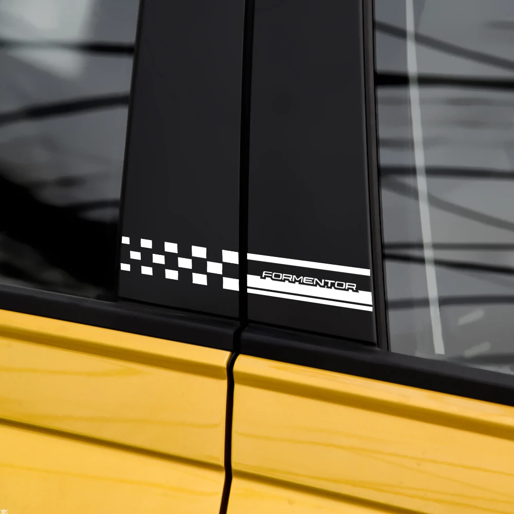 2PCS Car Styling Side Window B Pillar Decor Sticker Decal for Seat Ibiza Leon Cupra E-racer Ateca Formentor FR Racing Accessorie