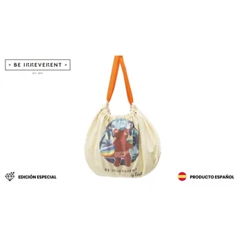 

IRREVERENT BE made handbag backpack Convertible into towel Beach model BE2 Ed. Special Chusac, incl. Cosmetic Bag PVC and down hooks for sand