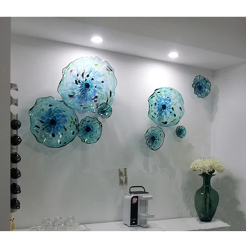 Interior Design Wall Art Hand Blown Glass Wall Plate Murano Glass Wall