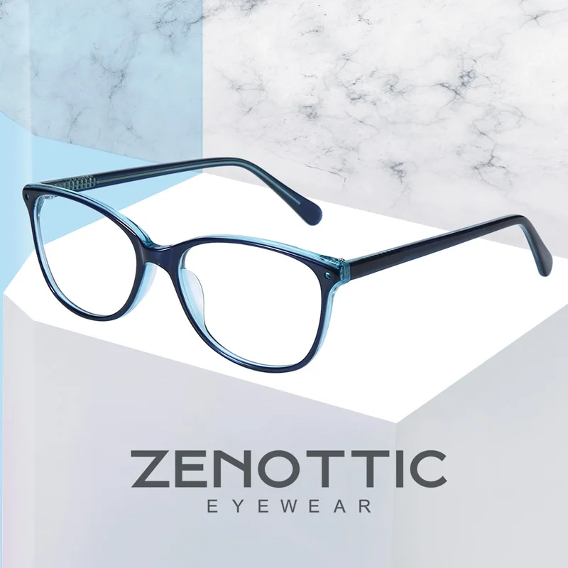Очки ZENOTTIC ацетатные с защитой от синего света рецептурные оптические