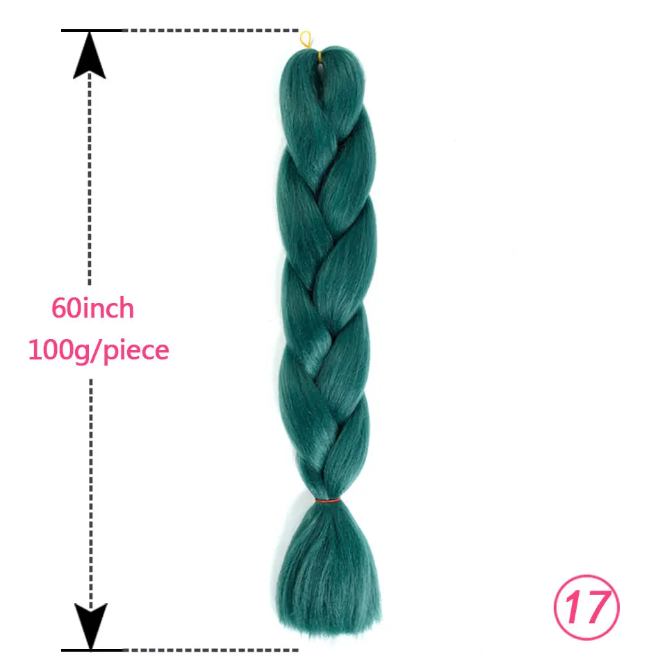 Синтетические волосы для наращивания Омбре термостойкие плетенные волосы 100 г/упак. 24 дюйма афро объемные волосы огромные косы с крючком AOSIWIG - Цвет: T1B/27