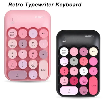 

18 keys Retro Typewriter Keyboard DIY Wireless Bluetooth Keyboard Multimedia Function Ergonomics Keyboards design Waterproof