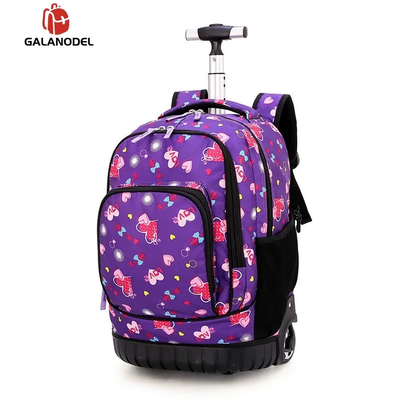 Rolling Backpack11 18 дюймов рюкзак для путешествий, школьные рюкзаки на колесиках, школьный рюкзак для подростков, мальчиков, детская школьная сумка с колесиками - Цвет: Rolling Backpack11